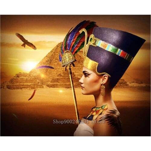 5d Diy diamond painting round square drill diamond embroidery Egyptian Queen rhinestone painting diamond mosaic Cleopatra FF123