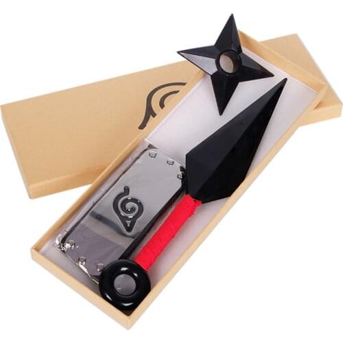 Uzumaki Naruto Animation Hokage Sword Ninja Weapon Accessory Darts Kunai Shuriken Throwing Weapon Cosplay Prop Anime Toy Kid
