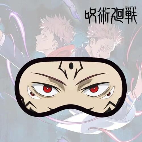 Anime Jujutsu Kaisen Cosplay EyeMask Ryomen Sukuna Itadori Yuji Cute Cartoon Eyepatch Student Protection Sleep Gift