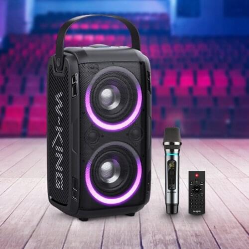 W-King Outdoor Colorful RGB Bluetooth Speaker Portable 200W High Power Stereo Subwoofer Support TF Card Radio TWS Caixa De Som