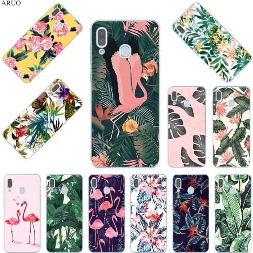Pink Flamingo Tropical Leaves Soft Phone Case for Samsung Galaxy A51 A71 A41 A31 A21S A11 A50 A70 A42 A20 A30 A40 A12 A32 Cover