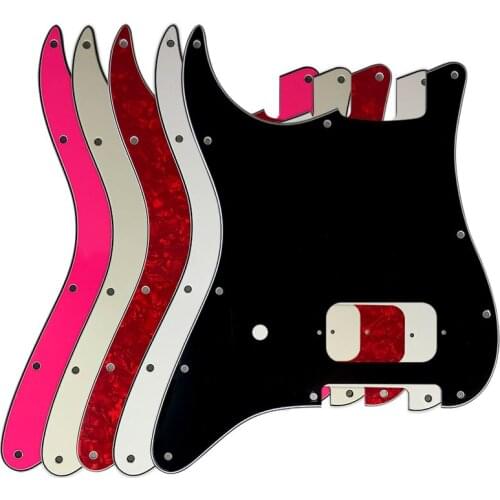 Pleroo Guitar Parts - For Left Handed FD US 11 Mounting Screw Hole Standard Start H Guitar Pickguard With Brige Humbucker