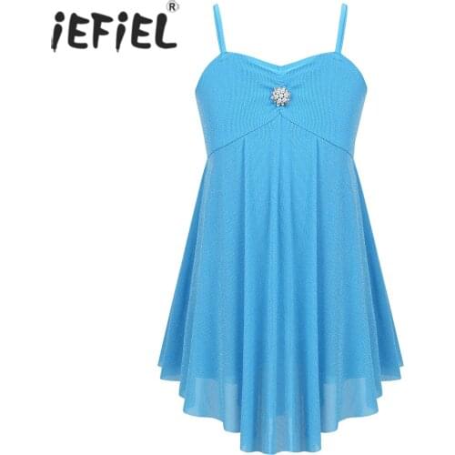 Kids Girls Leotard Spaghetti Straps Floral Tutu Ballerina Shorty Unitard Dress Gymnastics Lyrical Contemporary Dance Costumes