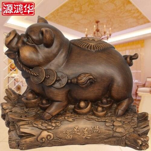 Honghua source physical network explosion models affluence happy pig ornaments resin crafts creative home furnishings living roo