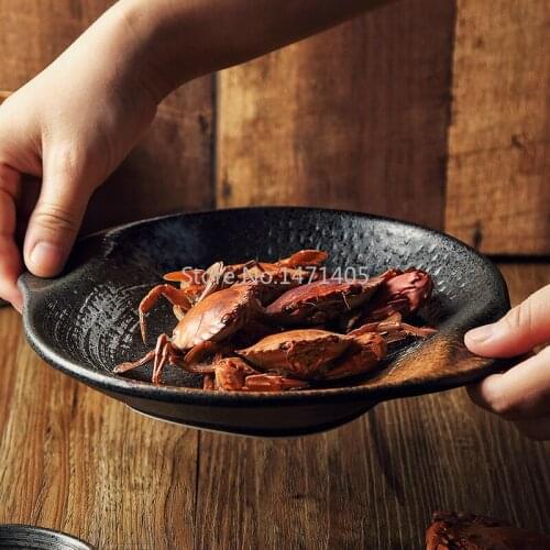 Japanese-style Ceramic Tableware Noodle Dish Serving Dish Creative Shallow Dish Home Dish Specialty Restaurant Dish