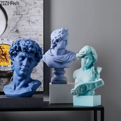 Myth Character Resins Sculpture Artwork Painted Figure Statue Desk Decor Crafts Ornaments European Home Decoration Modern