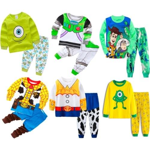 New kids Nightwear suit boys Pyjamas girls Sleepwear cartoon Pijama 1-7Years Boys Girls Clothes Pajamas