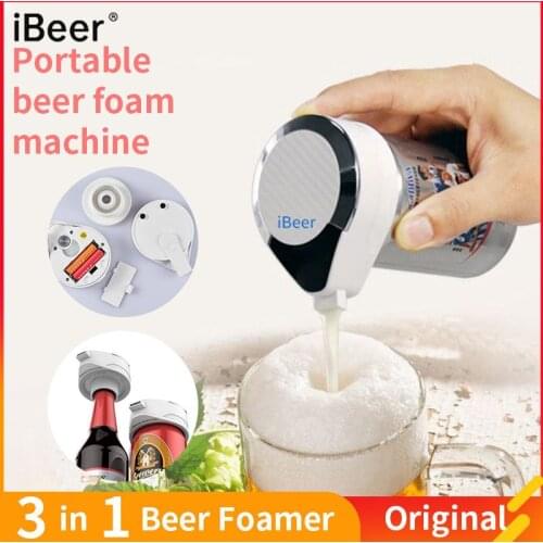 Beer Foam Maker iBeer Portable Beer Foamer 2 in 1 Easy To Disassemble 450mAh Special Purpose For Bottled Beer And Canned Beer