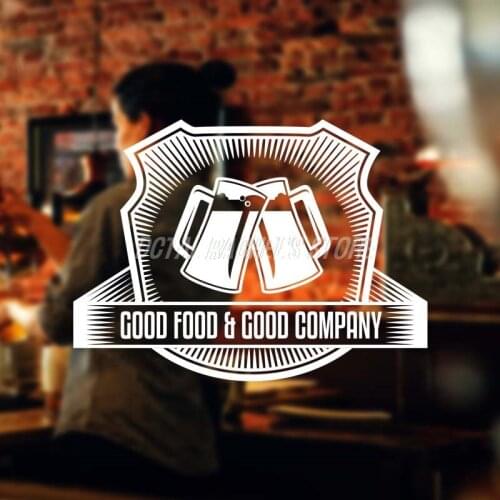 Beer Shop Sticker Good Food Beer Vintage Shop Decor Sign Retro Bar Pub Poster Decal Vivyl