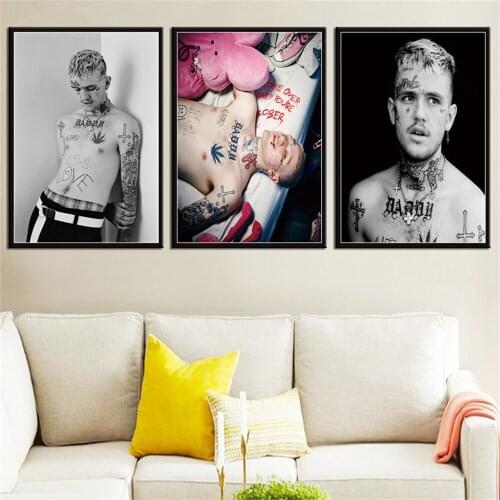 Posters and Prints Hot Lil Peep R.I.P New 2018 Hip Hop Rapper Music Singer Star Album Poster Home Decor for Living Room