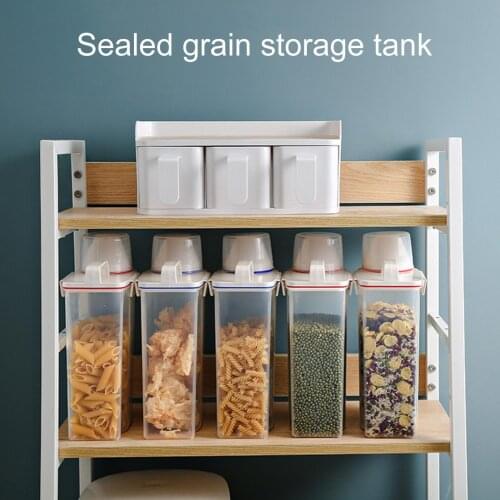 Portable Grain Rice Storage Box Tank Sealed Moisture-proof Kitchen Container