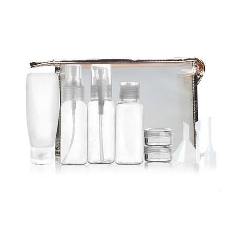 Traveling Transparent Cosmetics Shampoo Tube/Smart Refillable Travel Bottle Hotel Items /clear cosmetics tube 10pcs kit set