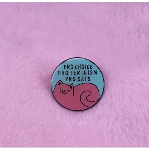 Pro cats feminism enamel pin women political empowerment Girl Gang tumblr lovely addition