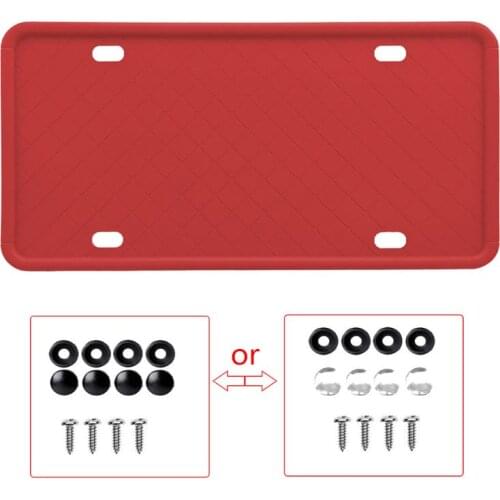 Silicone Universal License Plate Frame Waterproof Antirust Anti-shake Cover Preventing Scratch Protector
