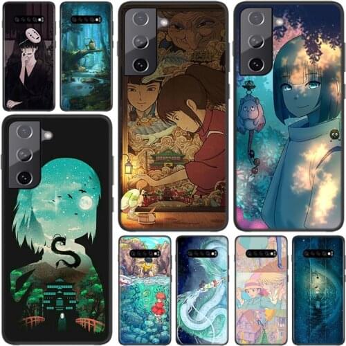 Silicone Cover Anime Totoro Ghibli Art For Samsung Galaxy S21 S20 FE Ultra S10 S10e Lite S9 S8 S7 S6 Edge Plus Phone Case