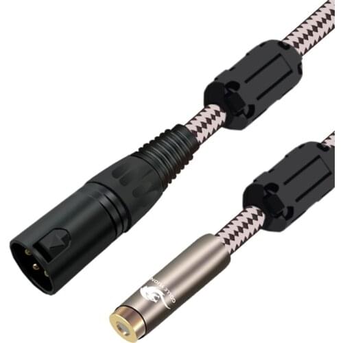 Hifi RCA Interconnection Cable RCA Female to XLR 3 Pin Male Soundbox Microphone Audio Cable Shielded OFC 1M 2M 3M 5M 8M