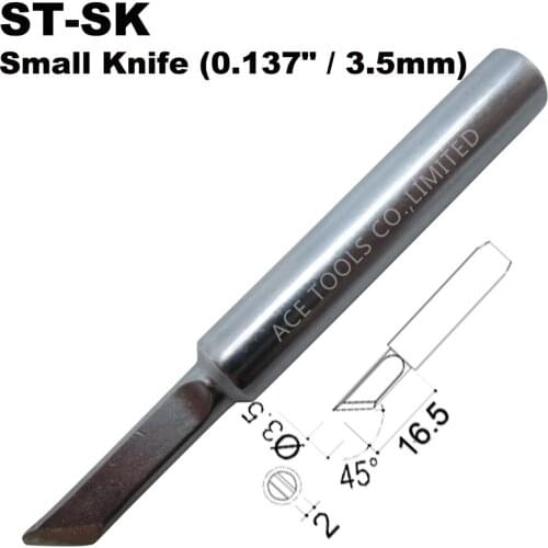 ST-SK Soldering Tips Small Knife 3.5mm Fit WELLER SP40L SP40N SPG40 WP25 WP30 WP35 WLC100 Replace Iron Pencil Handle Welding Bit