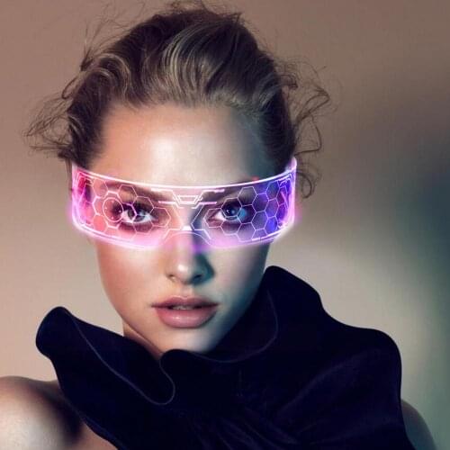 Colorful Luminous Glasses EL Glowing Glasses for Valentines Day Xmas Halloween Party Bars Clubs KTV Stage Performance Props