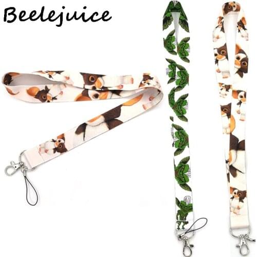 24pcs Gremlins Gizmo cartoon vintage 90s Neck Lanyards ID badge holder keychain Mobile Phone Strap Gift Ribbon webbing necklace