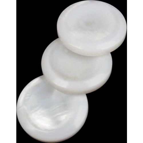 3 Pieces White Shell Inlays Trumpet Finger Buttons for Repairing Parts