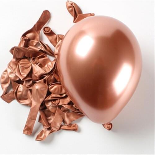 30pcs 5inch Chrome Metallic Latex Balloons Metal Rose Gold Silver Balloon Wedding Birthday Party Decorations Kids Air Globos Toy