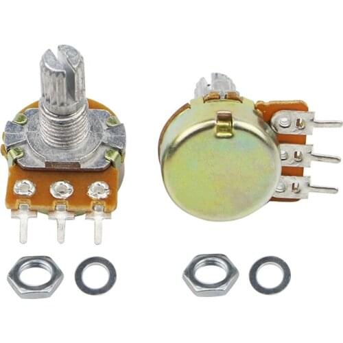 5pcs WH148 B1K B2K B5K B10K B20K B50K B100K B250K B500K B1M 3pin 15mm 1K 2K 5K 10K 20K 50K 100K 250K 500K 1M