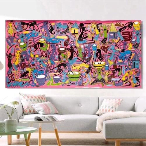 Abstract Art Cartoon Pictures Canvas Painting Quadro Posters Prints Wall Art Picture Bedroom Childrens Room Decoration Artwork