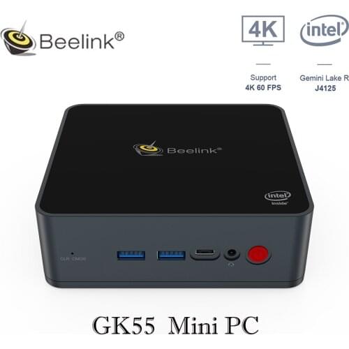 Beelink GK55 Mini PC Intel Gemini Lake RJ4125 Quad Core 8GB 256GB 5.8G Wifi Bluetooth4.0 4K Office Computer Windows10