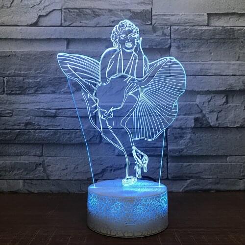 Colorful Touch Bedside 3d Lamp New Strange Gift Led Usb Lighting Acrylique Usb Table Lamps For Living Room