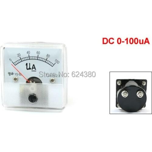 DH50-DC 0-100uA 100uA Analog Ammeter Panel AMP Current Meter Gauge Amperemeter Amperimetro