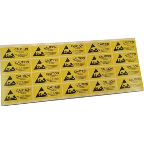 1000pcs/lot Adhesive Antistatic ESD CAUTION Stickers Anti-static Warning Label Seal Mark For Sensitive Electronics Packing Label