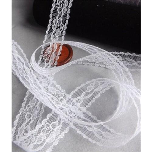 Width 22mm hot 20yards 2colors Embroidered Net Lace Trim fabric Garment ribbon headband wedding party decoration DIY Accessories