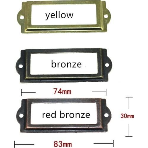 Furniture Metal Handle Drawer Cabinet Knob and Handle Kitchen Cupboard Label Cards Tag Card,83*30mm,2pcs