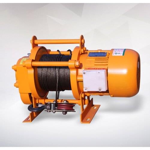 1.5T 30m To 100m Mini Portable Powered Motor Winch Electric Steel Wire Rope Winch Construction Lifting Crane Hoist 380V