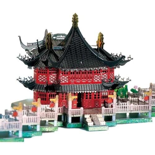 MMZ MODEL MU 3D metal Model Yu Garden nine curved bridge DIY Laser Cutting Assemble Jigsaw Toy Desktop GIFT For Adults