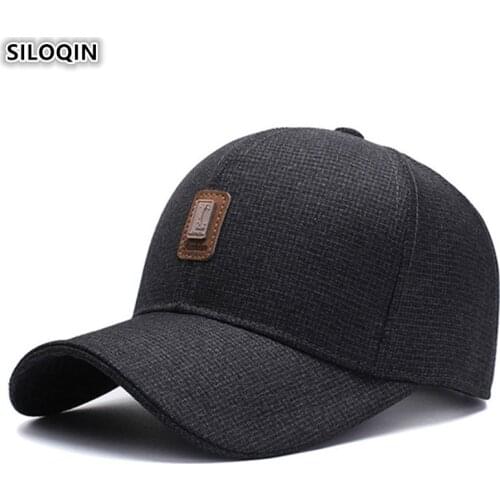 SILOQIN 2019 NEW Fashion Label Mens Cotton Baseball Caps Adjustable Size Men Sports Caps Male Bone Dads Hats Snapback Cap