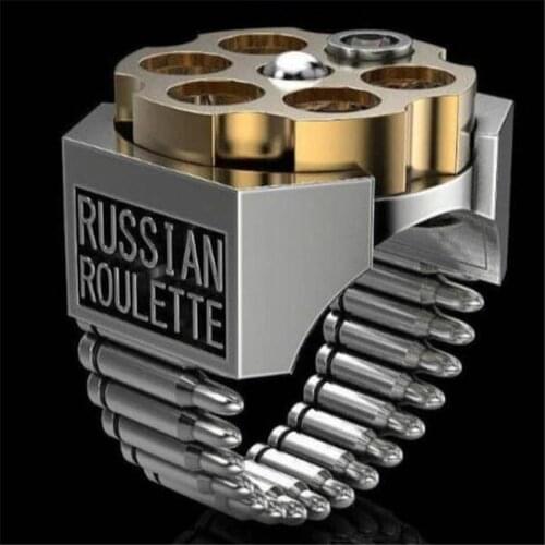 Vintage roulette Male ring 925 Sterling silver AAAAA cz Party Wedding Band Rings for men Fashion Jewelry