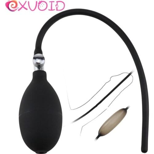 EXVOID Inflatable Penis Plug Dilatator Sounds Urethral Catheter Sounding No Vibrator Sex Toys For Men Male Penis Insert Device