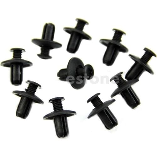New 8mm Car Hole Dia Plastic Rivets Fastener Fender Bumper Push Pin Clips 20pcs