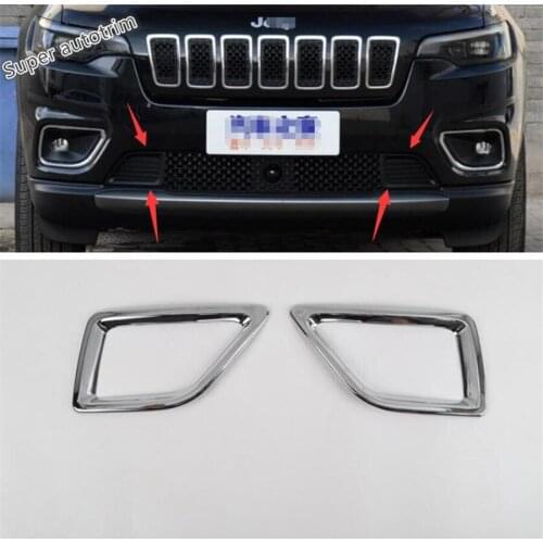 Lapetus Front Bumper Air Condition Intake Inlet Cover Trim Accessories Exterior Fit For Jeep Cherokee 2019 ABS / Bright Red Look