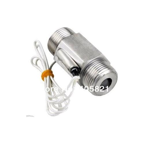 3/4" Male 110V SPST Mini Stainless Steel Water Flow Switch/SS Flow Control Sensor