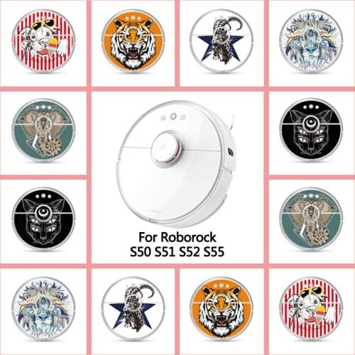 Provide Customized Custom Animals Cute Sticker for Roborock S50 S51 S52 S55 Robot Robotic Vacuum Cleaner Skin Spare Parts