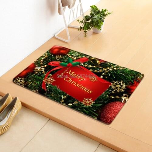 Christmas Style Carpet Door Mat Household Floor Rug Non-Slip Mat Merry Christmas Home Decoration Doormat 400*600Mm