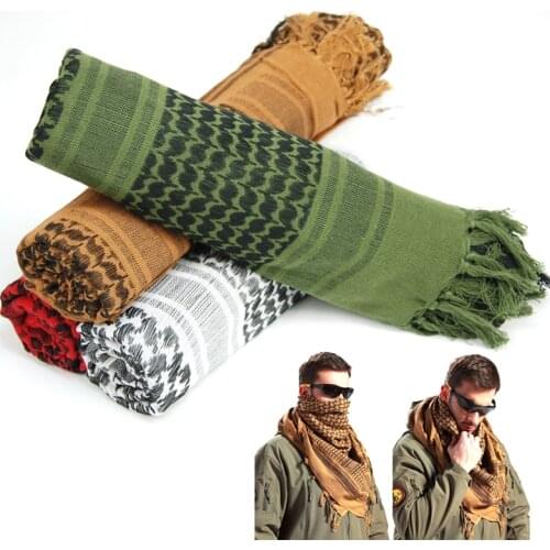 Tactical Outdoor Sports Windproof Print Arab Square Riding Scarf Mask Desert Scarves Men Women Stoles Hijabs Camouflage Muffler