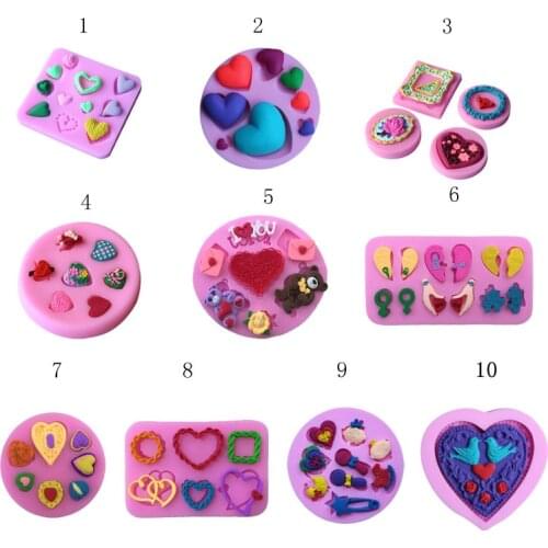 Sweet Heart Shape Silicone Mold Fondant Sugarcraft Cake Decorating Baking Tools