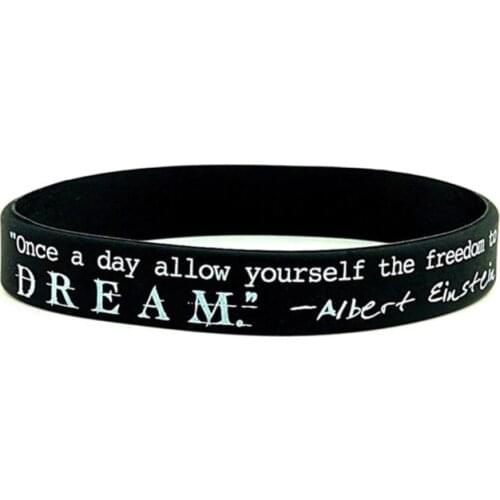 K3NF Dream Greatness Believe Silicone Rubber Bracelets Wristband Sport Motivational