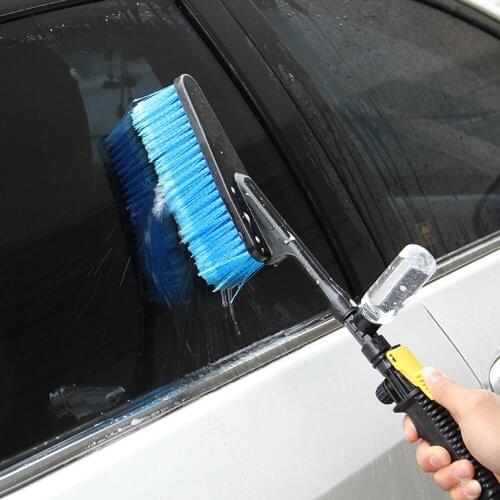 Auto Window Cleaner Car-styling Cleaning Tool Foam Bottle Car Wash Brush Water Flow Switch Long Handle Car Care