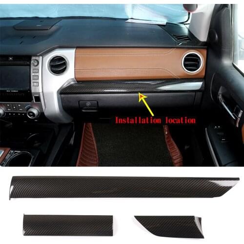 For 2014-21 Toyota Tundra carbon fiber pattern central control dashboard decoration board stickers auto parts