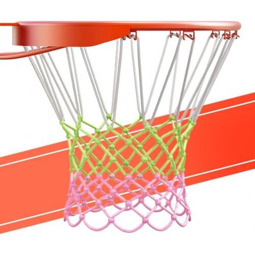 1/2 piece of luminous basketball net polyester solar power dark luminous basketball net replace outdoor night basketball net