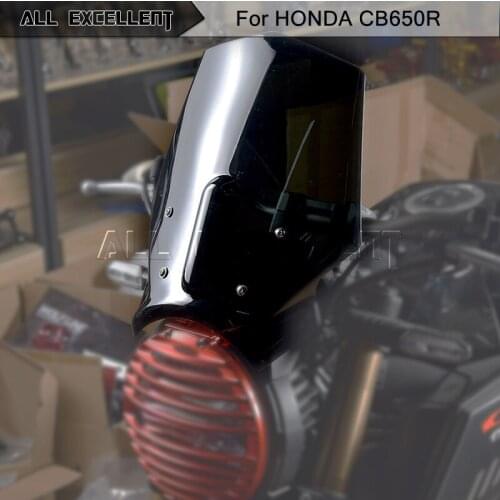 Motorcycle windshield For Honda CB1000R 2018 2019 CB650R 2019 Windscreen With Adjustable Bracket Wind Screen Air Deflector